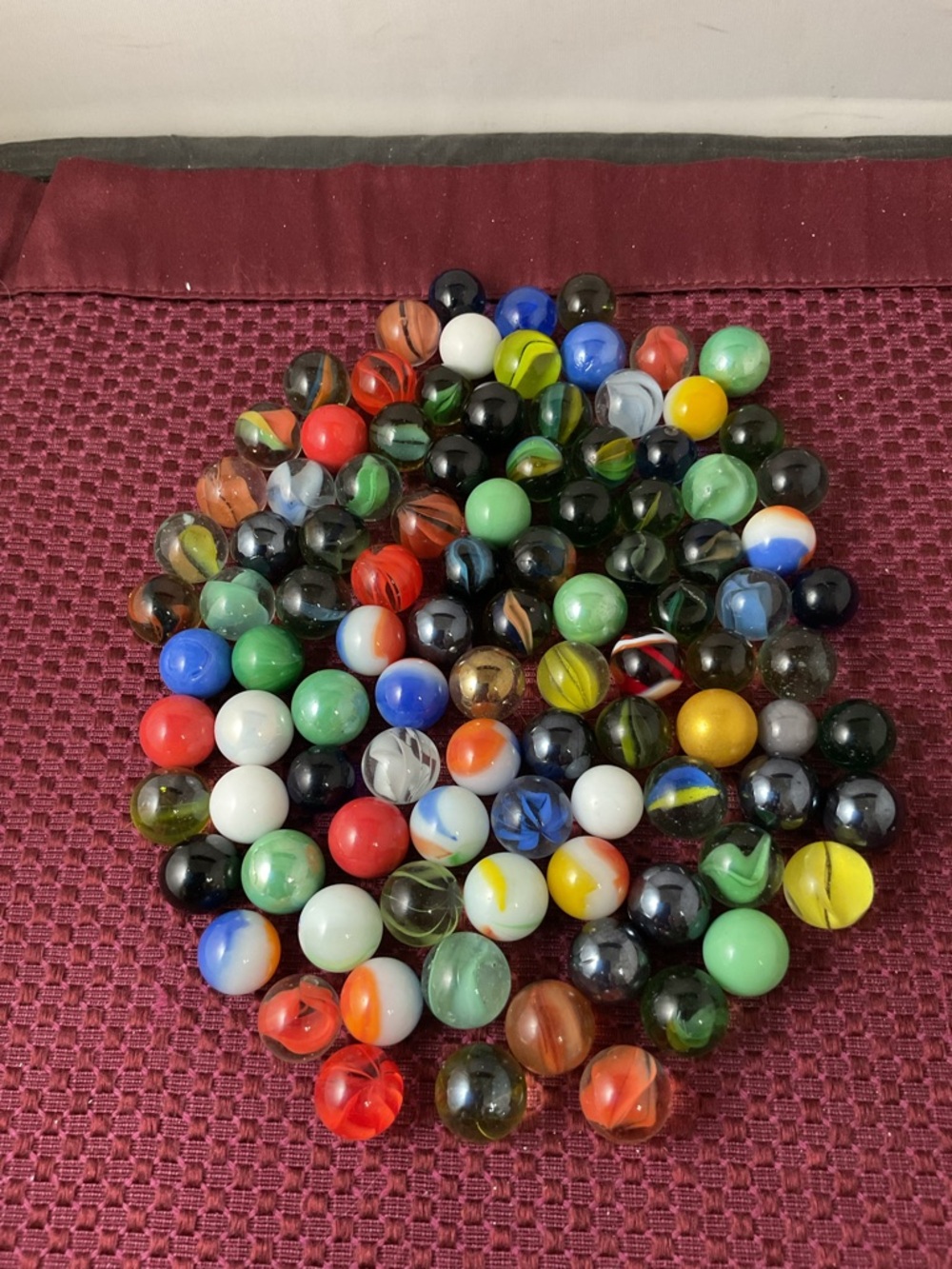Colorful Glass Marbles Assortment - Multi-Color Kids or collectors 100 marbles